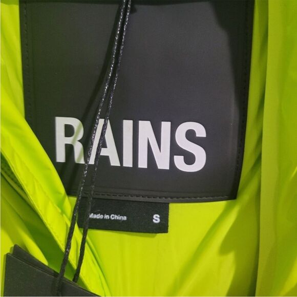 RAINS Padded Nylon Jacket ☔️ Digital Lime☔️ insulated ☔️ unisex ☔️ small - Picture 6 of 7